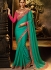 Rama and rani color silk Party wear saree