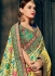 Pista green Banarasi silk pure wedding wear saree