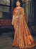 Red color Banarasi pure silk wedding wear saree