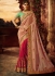 Pink and magenta silk wedding wear saree