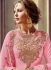 Pink georgette straight cut salwar kameez