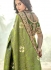 Green color Pure Banarasi Silk wedding wear saree
