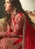 Sonal Chauhan Red color silk wedding anarkali