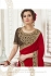 Red georgette party wear saree 8904