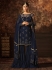 Navy blue color net wedding wear Sharara Style suit