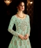 Sea Green Silk Long Indian wedding Anarkali Suit 32001