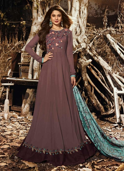 Jennifer Winget Brown Indian wedding anarkali 1130