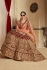 Maroon peach silk Indian Wedding wear lehenga choli 1205