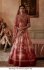 Bollywood Sabyasachi Mukherjee Inspired Digital Red silk wedding lehenga