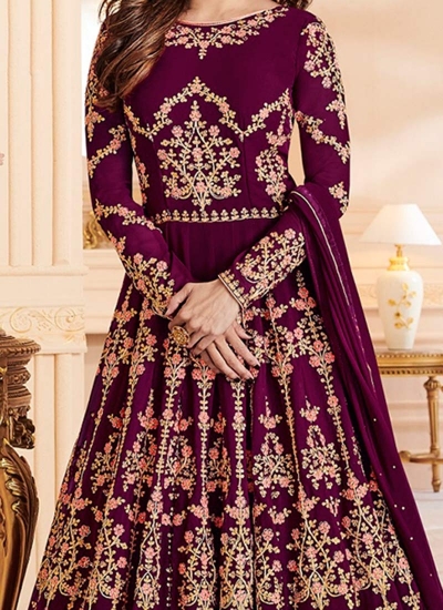 Shamita Shetty Trendy Party Wear Anarkali Suit in Blue
