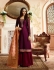 Purple silk festive wear palazzo suit 15106