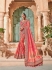 Pink pure banarasi silk wedding saree 2012