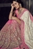 Off White and pink Color Lucknowi designer party wear saree