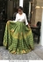 Bollywood Tina Dutta Wihte and green banglori silk lehenga