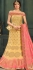 Yellow color silk Indian wedding lehenga choli 610