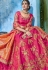 Pink silk Indian wedding lehenga choli 1004