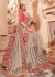 Beige silk Indian wedding wear saree 1906