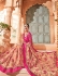 Peach silk Indian wedding wear saree 1908