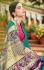 Teal banarasi weaving silk Indian wedding saree 1001