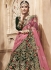 Dark green velvet embroidered heavy designer Indian wedding lehenga choli 4701