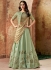 Indian wedding pastel green silk wedding lehenga 7710