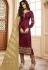 Indian silk Wedding salwar kameez in wine color 15204