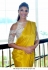 Bollywood Jacqueline Fernandez yellow color crepe saree
