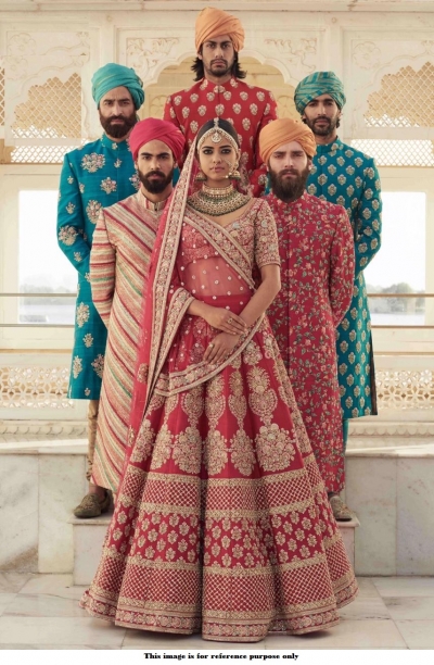 Bollywood Sabyasachi Inspired Maroon Banglori silk lehenga