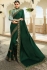 Green Color Barfi silk saree Indian wedding saree double blouse