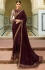 Wine Color Barfi silk saree Indian wedding saree double blouse