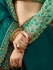 Green Color Barfi silk saree Indian wedding saree double blouse