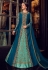 Blue color tussar silk wedding Lehenga and pant 2 in1 style