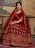 Maroon velvet Indian wedding lehenga