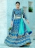 Harbour blue silk Indian wedding lehenga