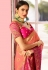 Pink Indian wedding silk Saree