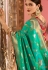 Green and red Indian wedding silk Saree
