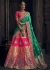 Pink banarasi silk Indian wedding lehenga