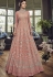 Light Pink Net Embroidered Long Designer Anarkali Suit 5810B