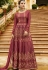 Grey Silk Embroidered Anarkali Suit 105