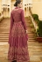 Grey Silk Embroidered Anarkali Suit 105