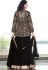 Black Net Long Jacket Embroidered Lehenga Style Suit 2504