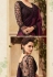 Purple Satin Georgette Party Wear Saree With Border 22011