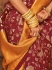 maroon silk jacquard saree 988