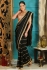 Black color silk designer party wear saree