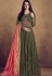 mehendi green rayon ready made anarkali gown style suit 5009e