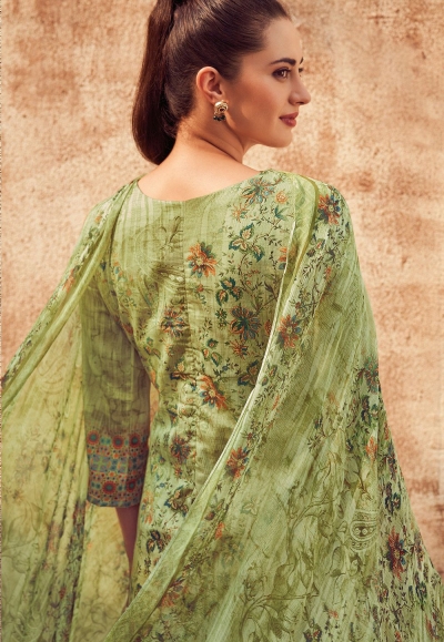 printed satin suit design