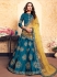 aqua satin circular lehenga choli 1630