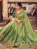 Green color silk Indian wedding lehenga