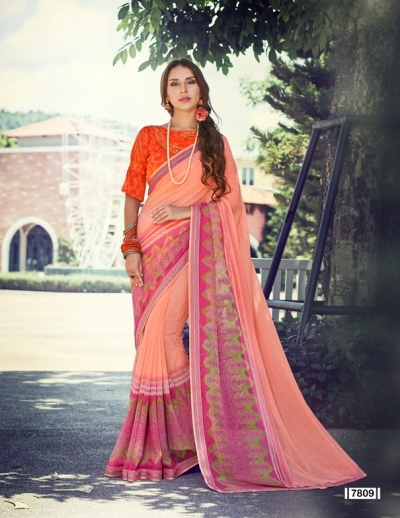 Party wear indian wedding designer saree 7809
