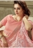 pink embroidered lycra fancy net saree with raw silk blouse 10707